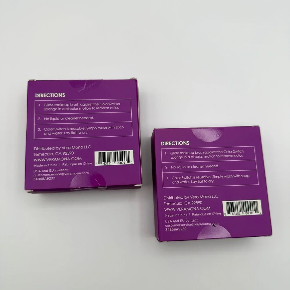 Vera Mona Color Switch Instant Brush Cleaner‎ 2-Pack Makeup Brush Cleaner Set